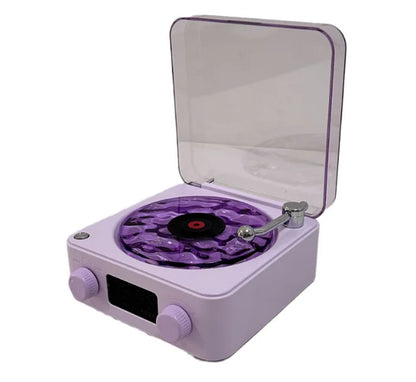 Mini Retro White Noise Bluetooth Speaker Portable Vintage Sleep Aid Bluetooth Speaker Subwoofer with RGB Light Support TF Card
